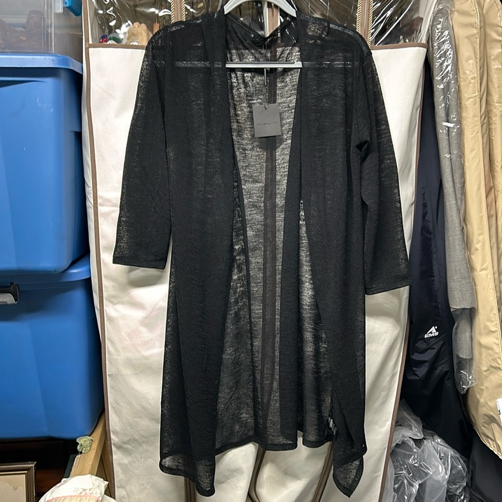 Black cardigan